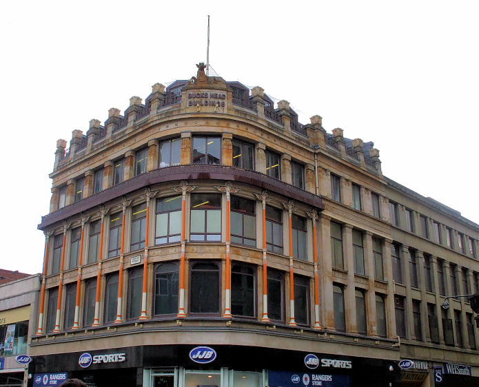 Corner view of Buck's Head Building