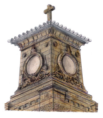 Drawing of tower at Caledonia Road Church