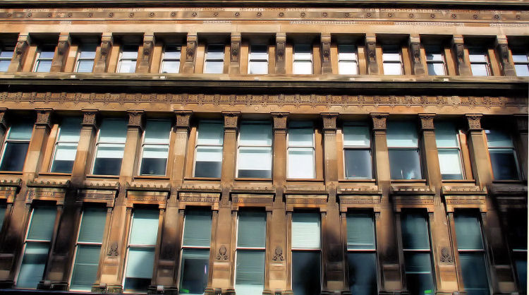 Thomson's original 1861 fa�ade to Grosvenor Building, excluding additional storeys added in 1907