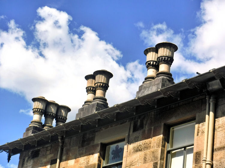 Chimney pots at Holmwood House