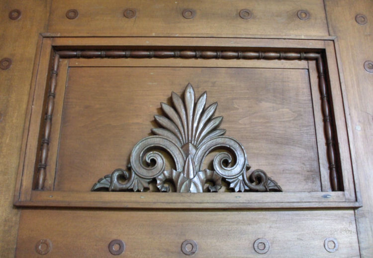 Detail on door at Holmwood House