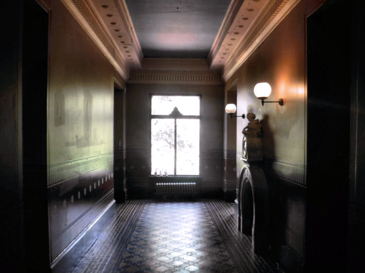 Renovated entrance hall at Holmwood House