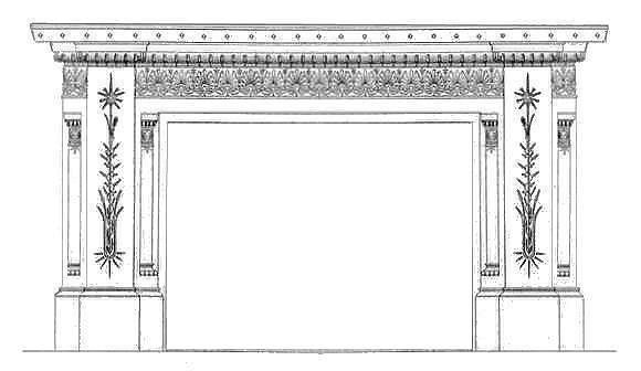 Alexander Thomson's design for mantlepiece at Holmwood House