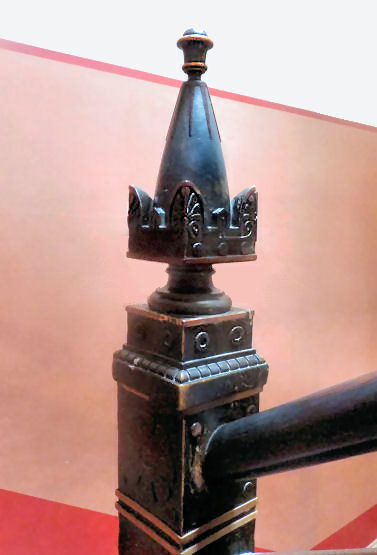 Newel post on main staircase at Holmwood House