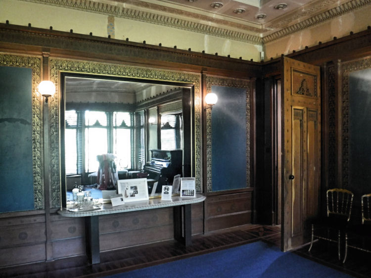 Reflections of upper window at Holmwood House