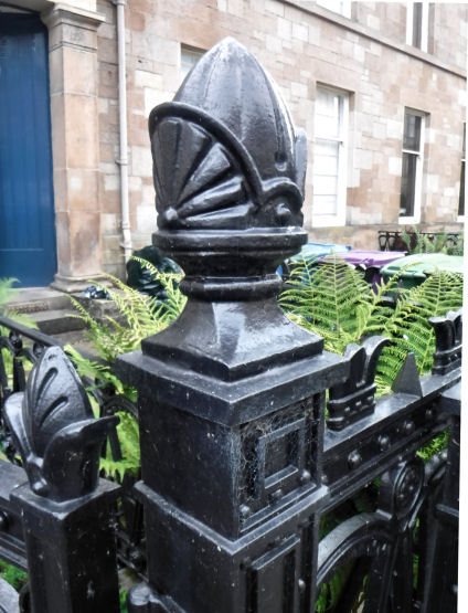 Cast iron gatepost at Millbrae Crescent