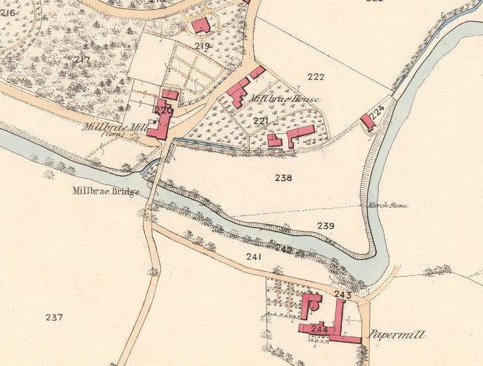 Map of Millbrae Crescent before Thomson's development