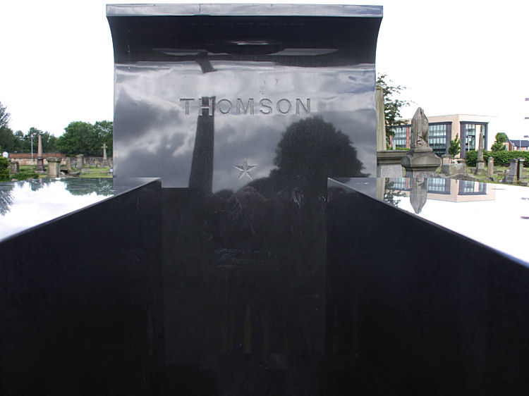 Thomson family gravestone erected in Southern Necropolis in 2006