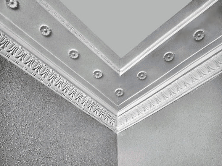 Ornamnental plasterwork at tenement flat in Darnley Street