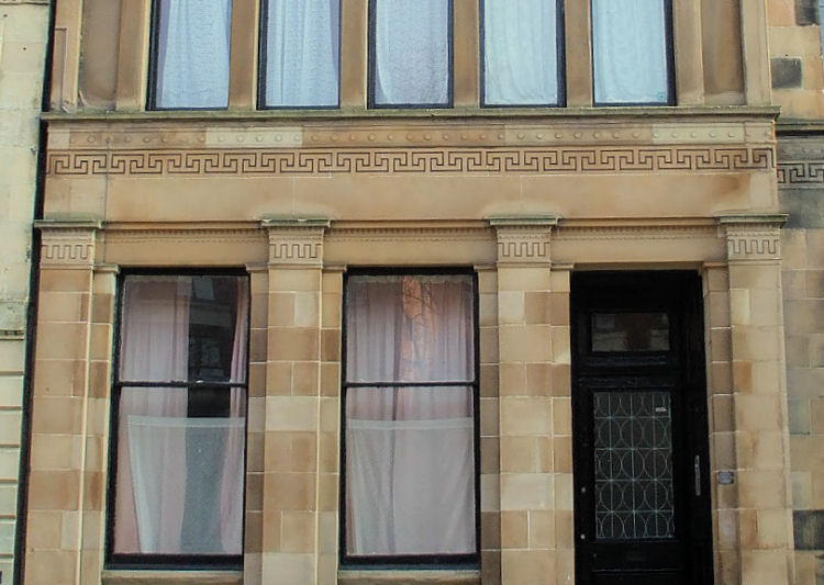 Decorated stonework at Eton Terrace