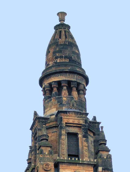Top of tower of St Vincent Street Church, Glasgow