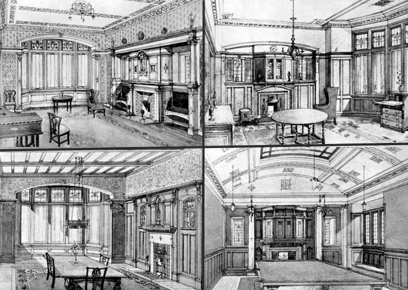 Drawing room of house at Hatfield Drive, Anniesland, 1906