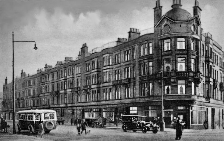 Early 20th century view of Great Western Road from Annieland Cross
