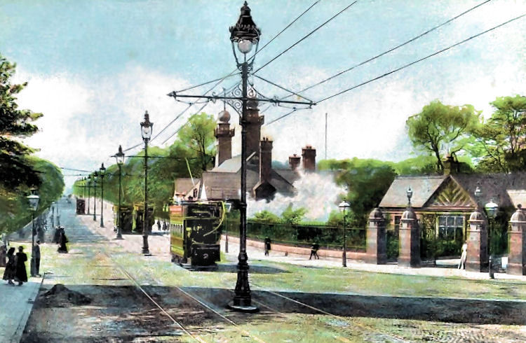 Steam train passing through Botanic Gardens Station, Glasgow