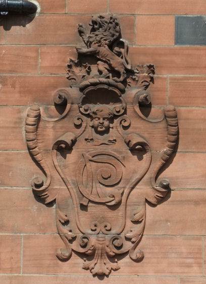 Caledonian Railway's crest at site of Kelvinbridge Station