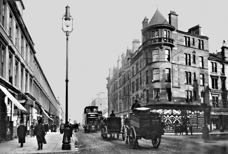 Early twentieth century view of Dumbarton Road, Partick