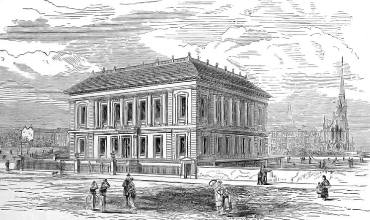Victorian engraving of Glasgow Academy