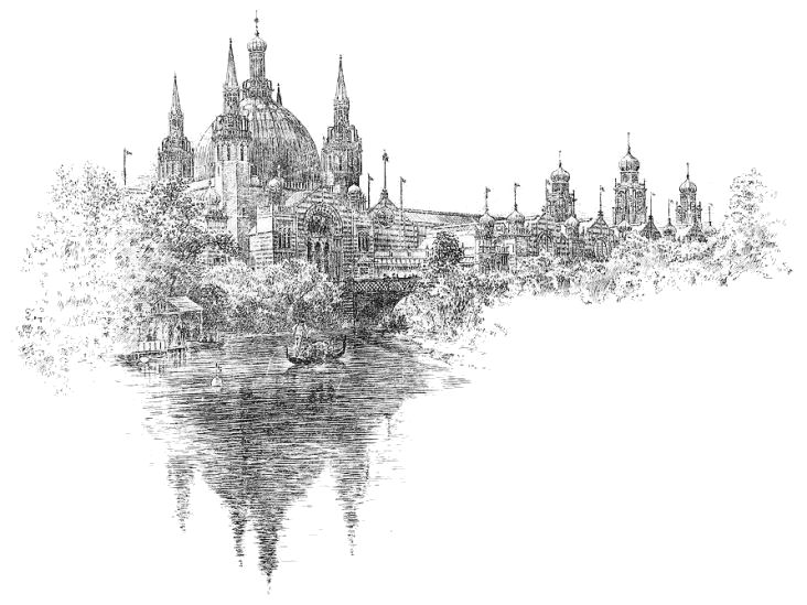 Reflections of Main Hall of International Exhibition, Kelvingrove, 1888