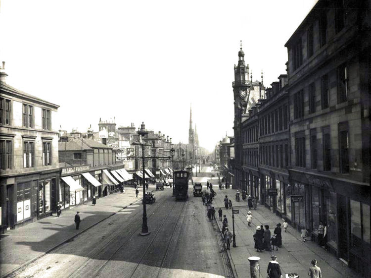 Street scene of Great Western Road, 1913