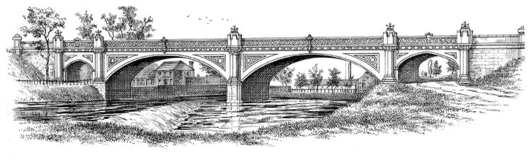 Sketch of 1891 Kelvin bridge