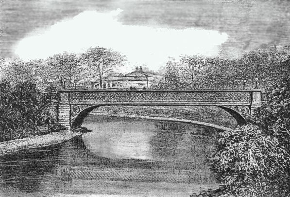 Sketch of bridge over River Kelvin, West End Park, 1887