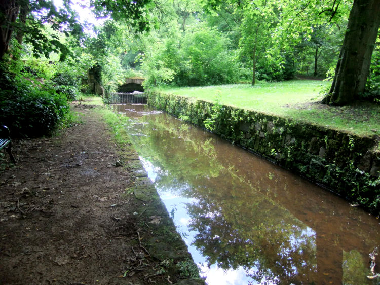 Channel leading to sluice gate at North Woodside Flint Mill