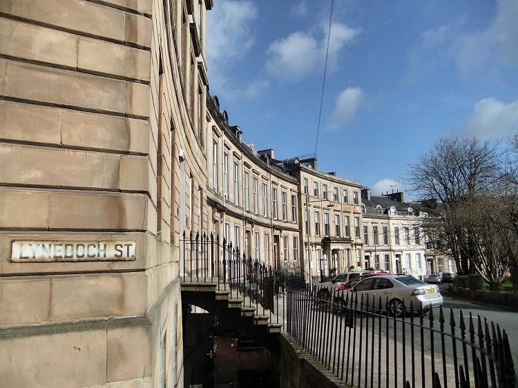 Lynedoch Crescent, on other side of road from Trinity College
