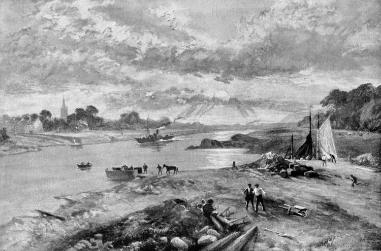 View of Meadowside, Partick, before shipyard