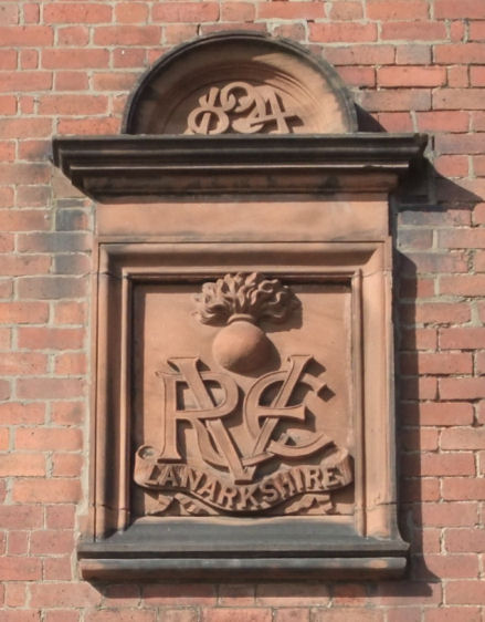 Plaque at entrance to Drill Hall in Jardine Street, showing date of construction, 1894