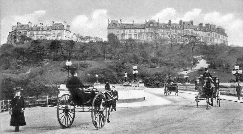 Edwardian view of pony powered transport in Kelvingrove Park