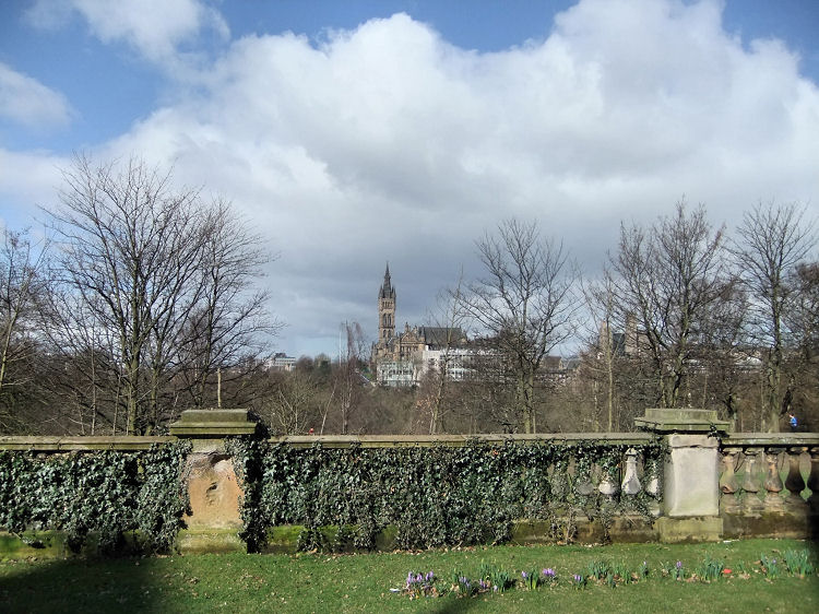 View from Park Terrace looking towards  Glasgow University