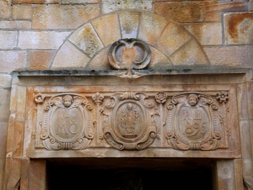 Inscription over entrance of former Queen Margaret Medical College