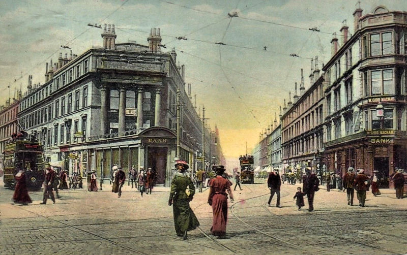Pedestrians at St George's Cross , Glasgow