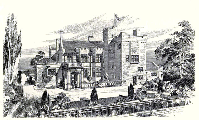 Exhibition drawing of  'Stoneleigh', Kelvinside, 1901